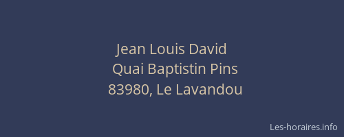 Jean Louis David