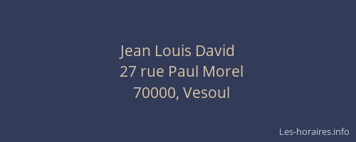 Jean Louis David