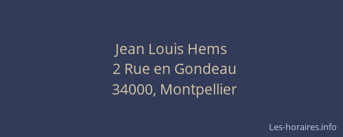 Jean Louis Hems