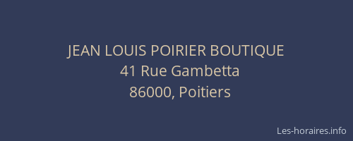 JEAN LOUIS POIRIER BOUTIQUE