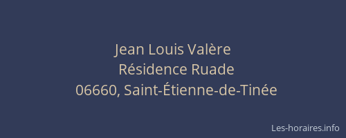 Jean Louis Valère