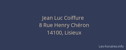 Jean Luc Coiffure