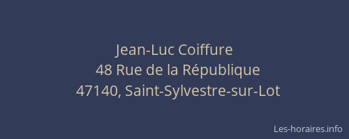 Jean-Luc Coiffure