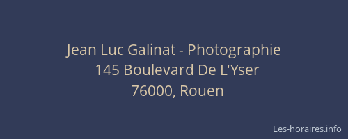 Jean Luc Galinat - Photographie