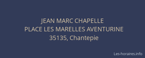 JEAN MARC CHAPELLE