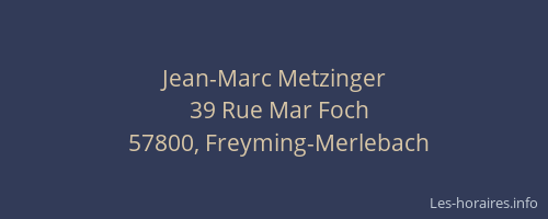 Jean-Marc Metzinger