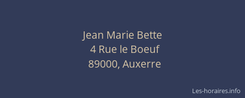 Jean Marie Bette