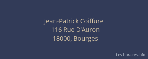 Jean-Patrick Coiffure
