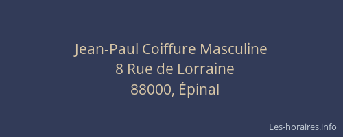 Jean-Paul Coiffure Masculine