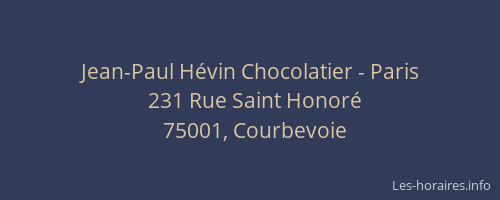 Jean-Paul Hévin Chocolatier - Paris
