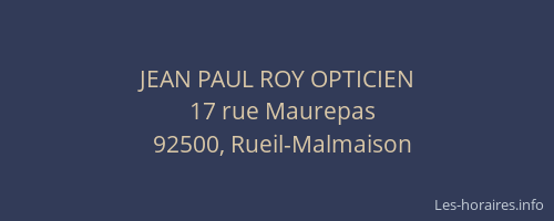 JEAN PAUL ROY OPTICIEN