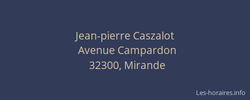 Jean-pierre Caszalot
