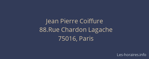 Jean Pierre Coiffure