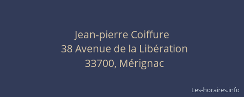 Jean-pierre Coiffure