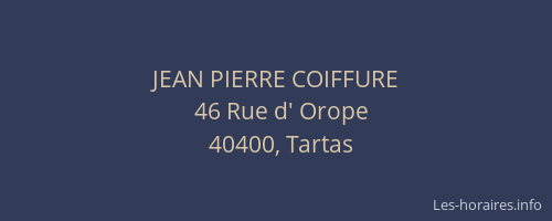 JEAN PIERRE COIFFURE