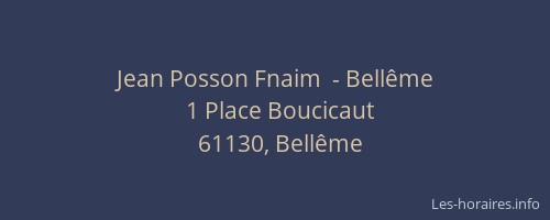 Jean Posson Fnaim  - Bellême