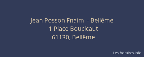 Jean Posson Fnaim  - Bell&ecirc;me