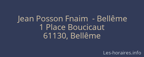 Jean Posson Fnaim  - Bellême