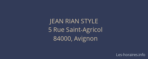 JEAN RIAN STYLE