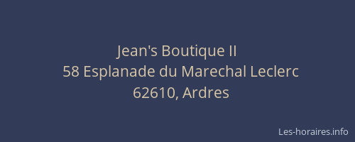 Jean's Boutique II