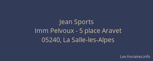 Jean Sports