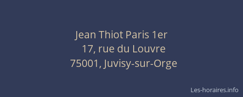 Jean Thiot Paris 1er