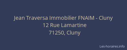Jean Traversa Immobilier FNAIM - Cluny
