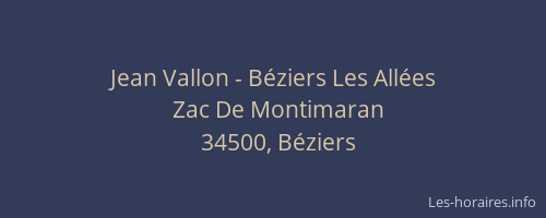 Jean Vallon - Béziers Les Allées
