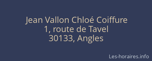 Jean Vallon Chloé Coiffure