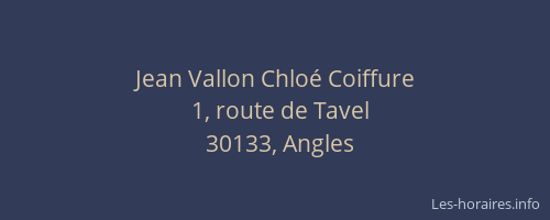 Jean Vallon Chloé Coiffure