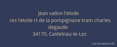 jean vallon l'etoile
