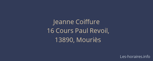 Jeanne Coiffure
