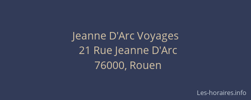 Jeanne D'Arc Voyages