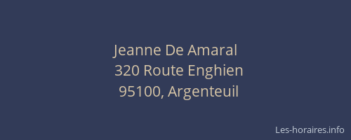 Jeanne De Amaral