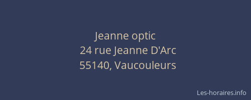 Jeanne optic