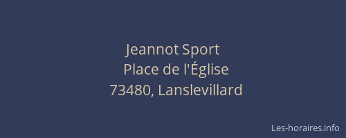 Jeannot Sport