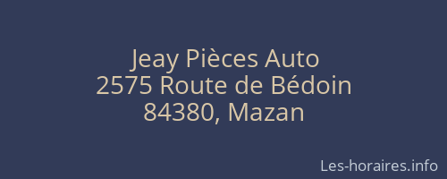 Jeay Pièces Auto