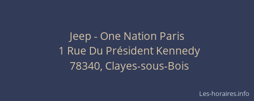Jeep - One Nation Paris