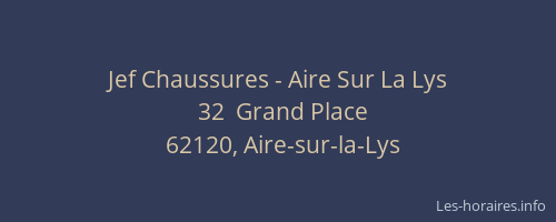 Jef Chaussures - Aire Sur La Lys