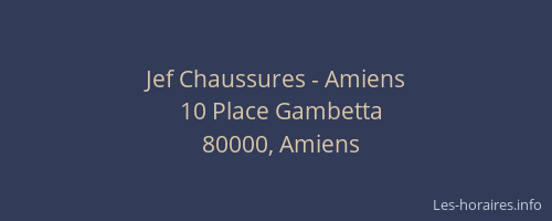 Jef Chaussures - Amiens