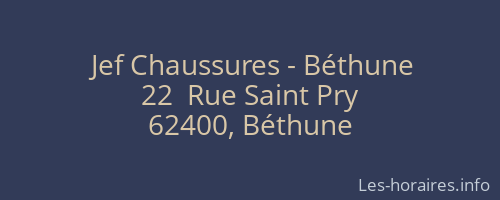 Jef Chaussures - Béthune