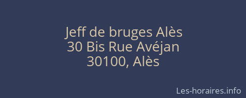 Jeff de bruges Alès