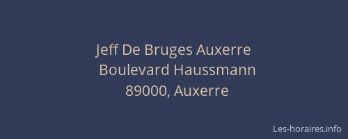 Jeff De Bruges Auxerre