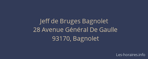 Jeff de Bruges Bagnolet