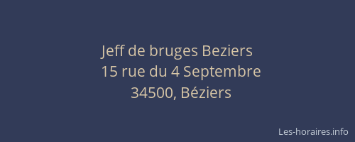 Jeff de bruges Beziers