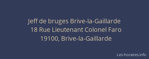 Jeff de bruges Brive-la-Gaillarde