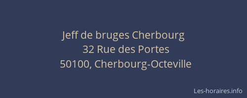 Jeff de bruges Cherbourg