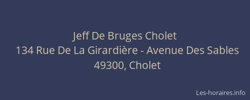 Jeff De Bruges Cholet