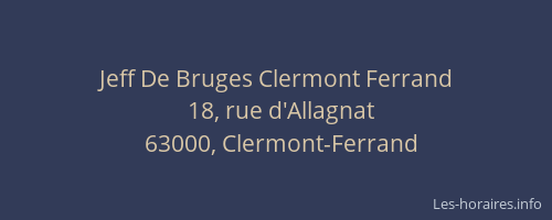Jeff De Bruges Clermont Ferrand
