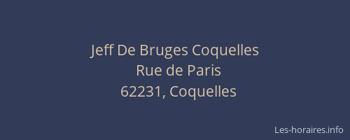 Jeff De Bruges Coquelles